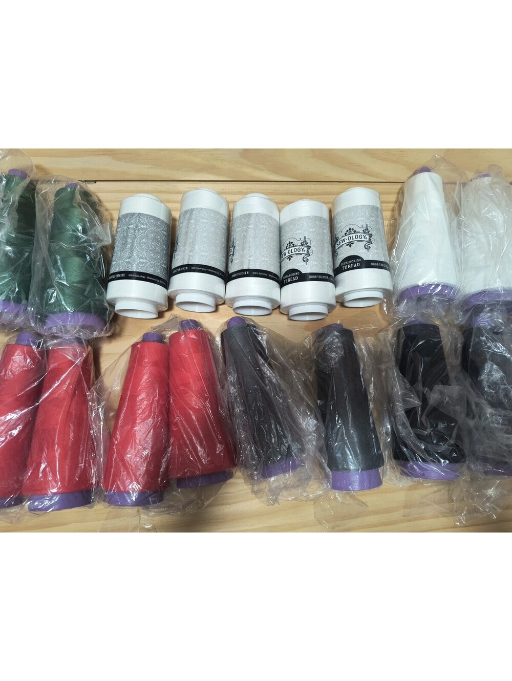 Huge Lot 34 Spools Overlock Serger Cone Thread 3000 Yards Sew-ology Dual Duty Xp - Picture 3 of 5